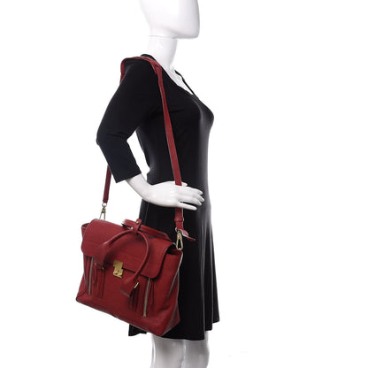3.1 Phillip Lim 3.1 Textured Calfskin Medium Pashli Satchel Red 2 of 14