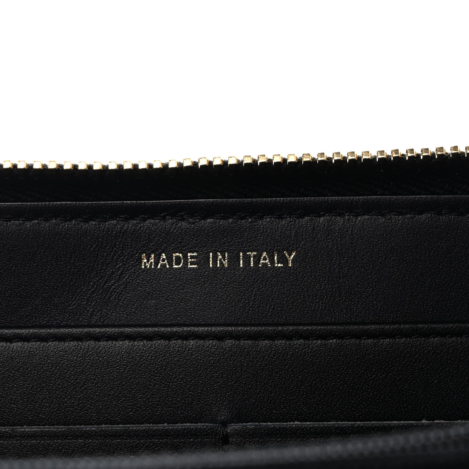 Chanel Aged Calfskin Quilted Lucky Charms 2.55 Reissue Zip Around Long Wallet Black 7 of 9
