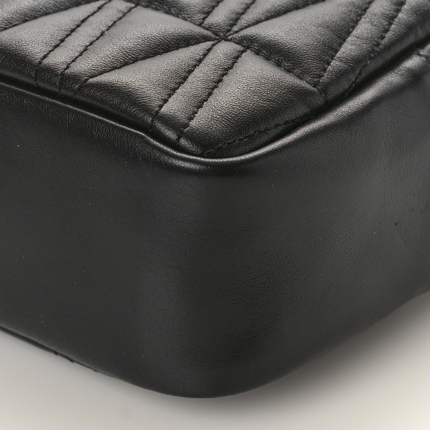 Nappa Quilted Virtus Shoulder Bag Black