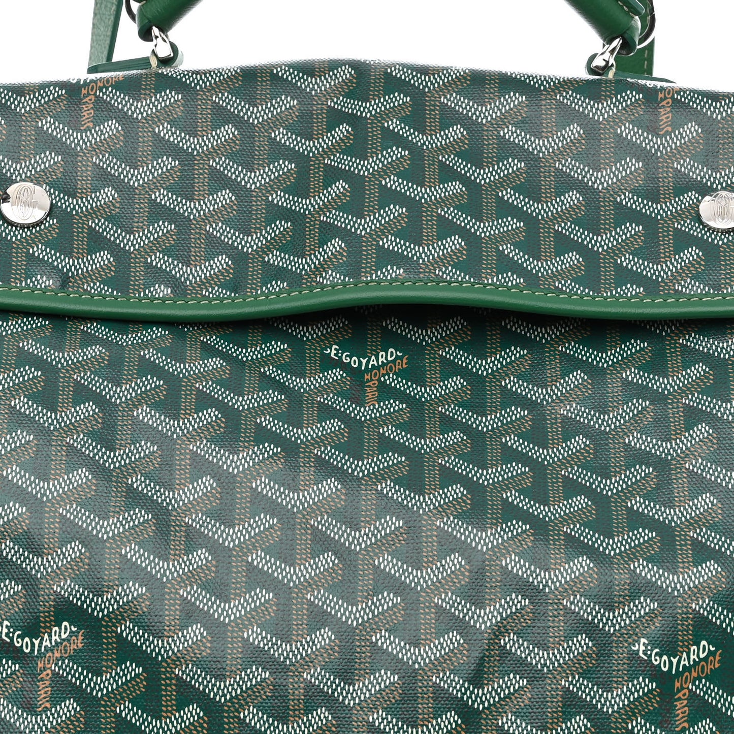 Goyardine Saint Leger Soft Briefcase Backpack Green
