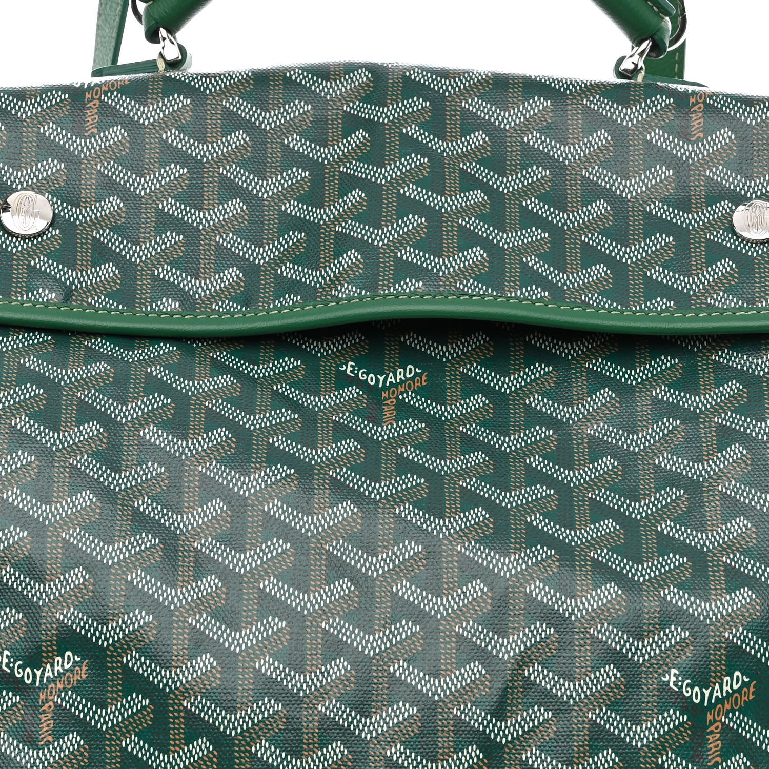 Goyard Goyardine Saint Leger Soft Briefcase Backpack Green 8 of 10