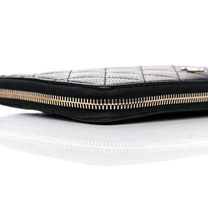 Chanel Caviar Quilted Large Zip Around Organizer Wallet Black 11 of 18