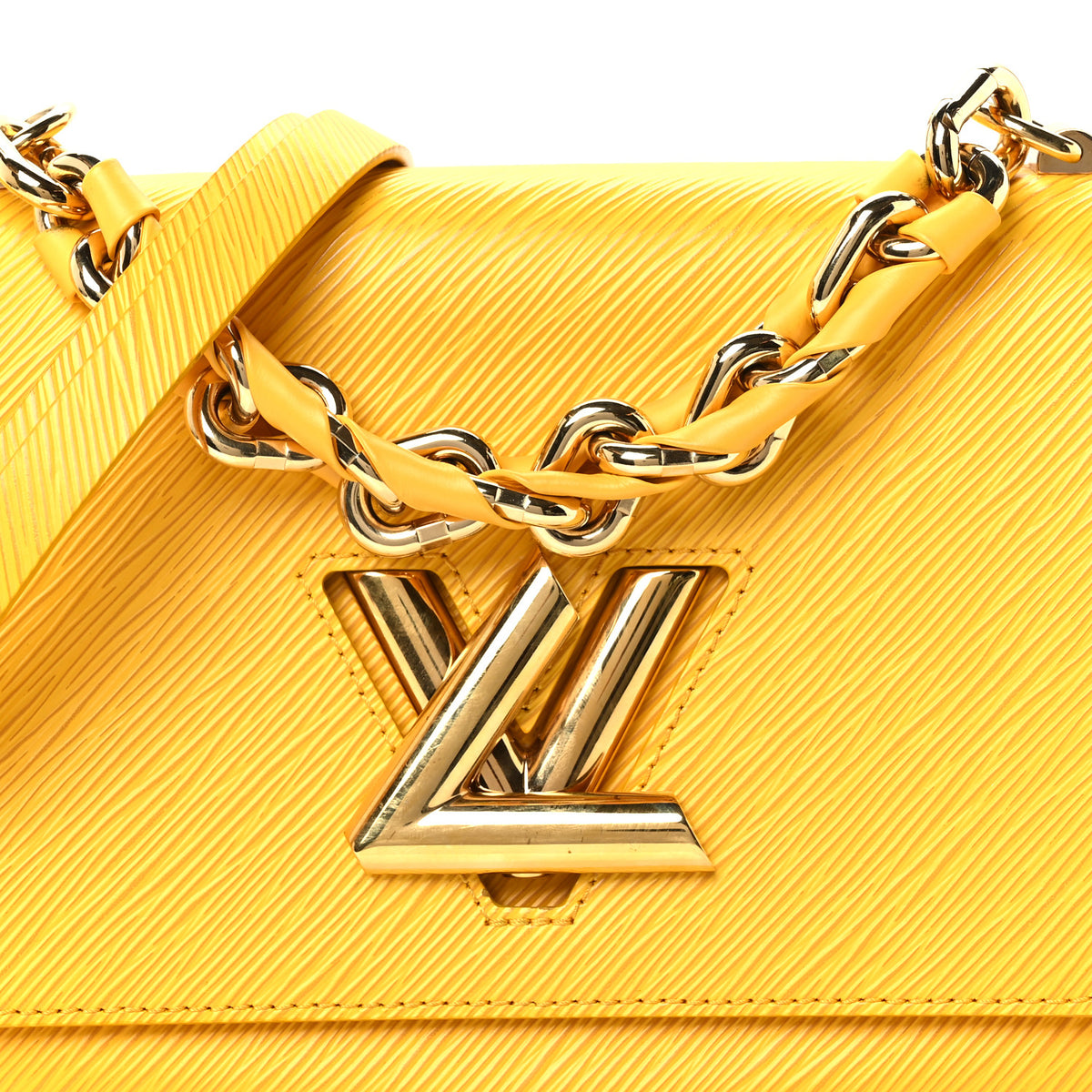Epi Twist Braided Strap Shoulder Bag MM Sunflower