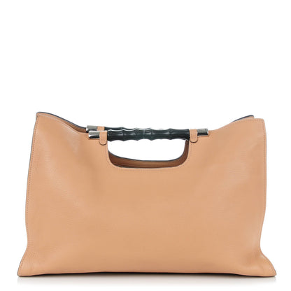 Gucci Calfskin Medium Bamboo Daily Shopper Camelia 1 of 6