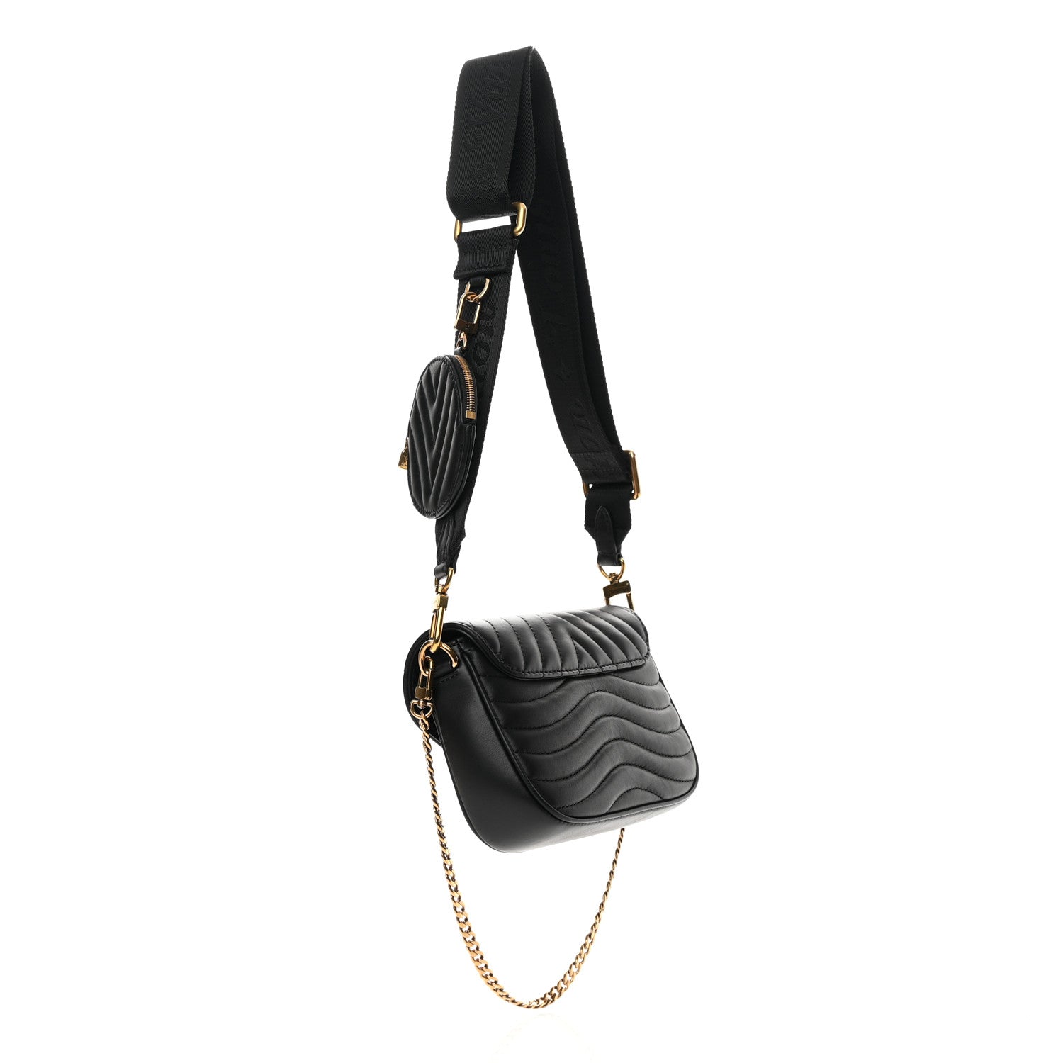 Louis Vuitton Calfskin New Wave Multi Pochette Black 2 of 7