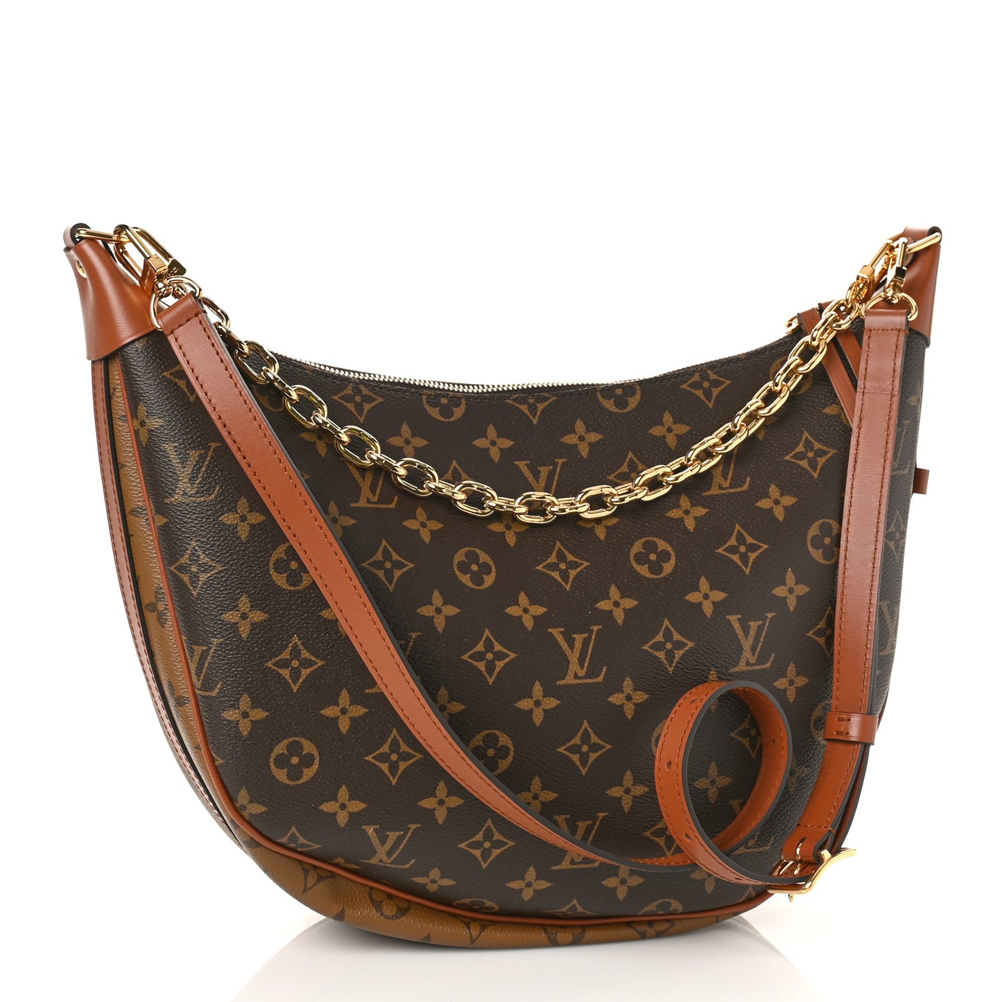Reverse Monogram Loop Hobo