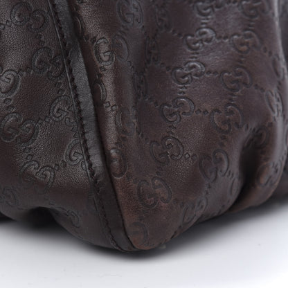 Gucci Guccissima Large D Gold Ring Shoulder Bag Chocolate 15 of 17