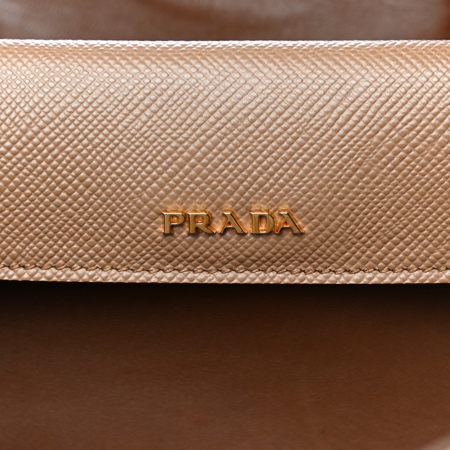 Canapa Saffiano Large Double Bag Corda Caramel