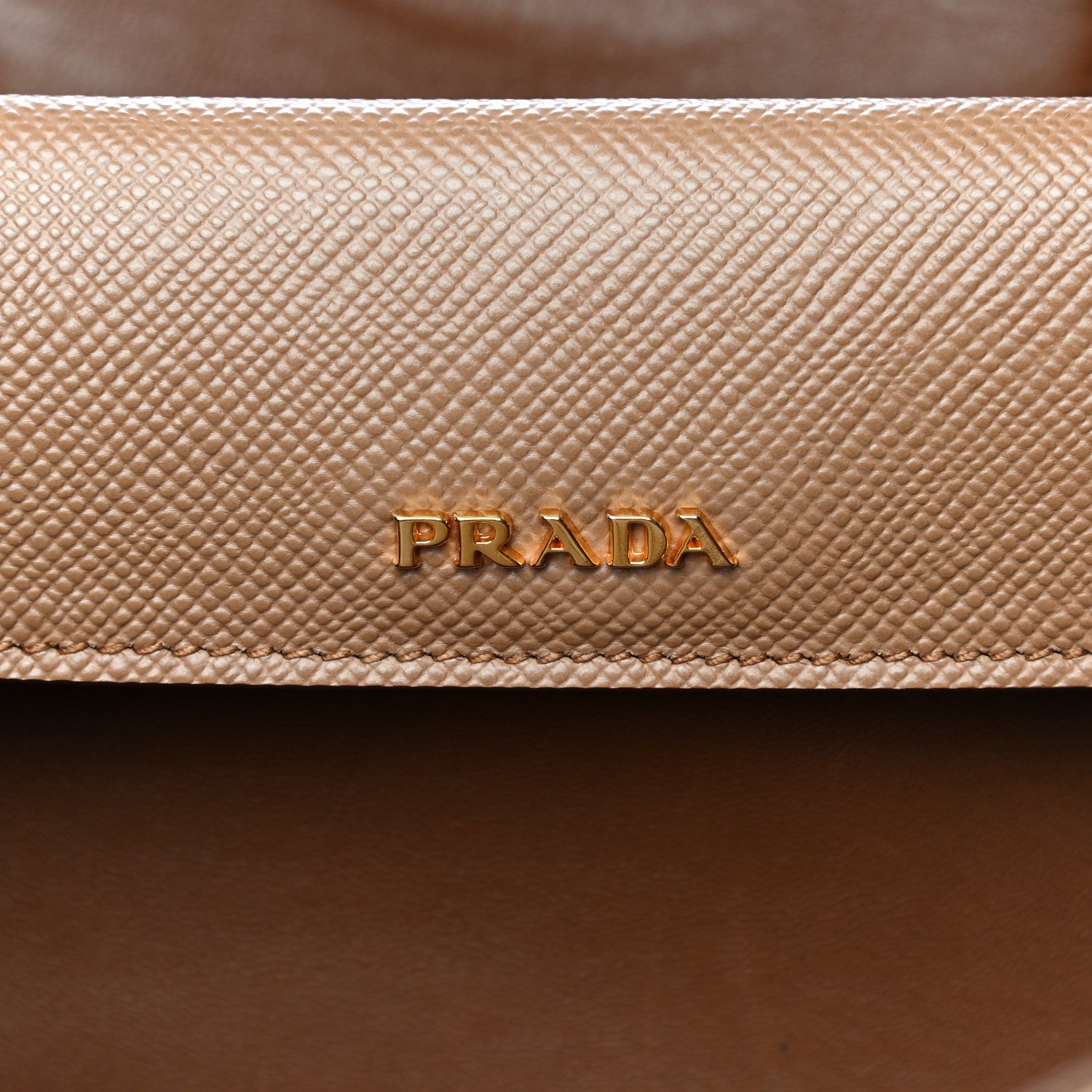 Prada Canapa Saffiano Large Double Bag Corda Caramel 9 of 13