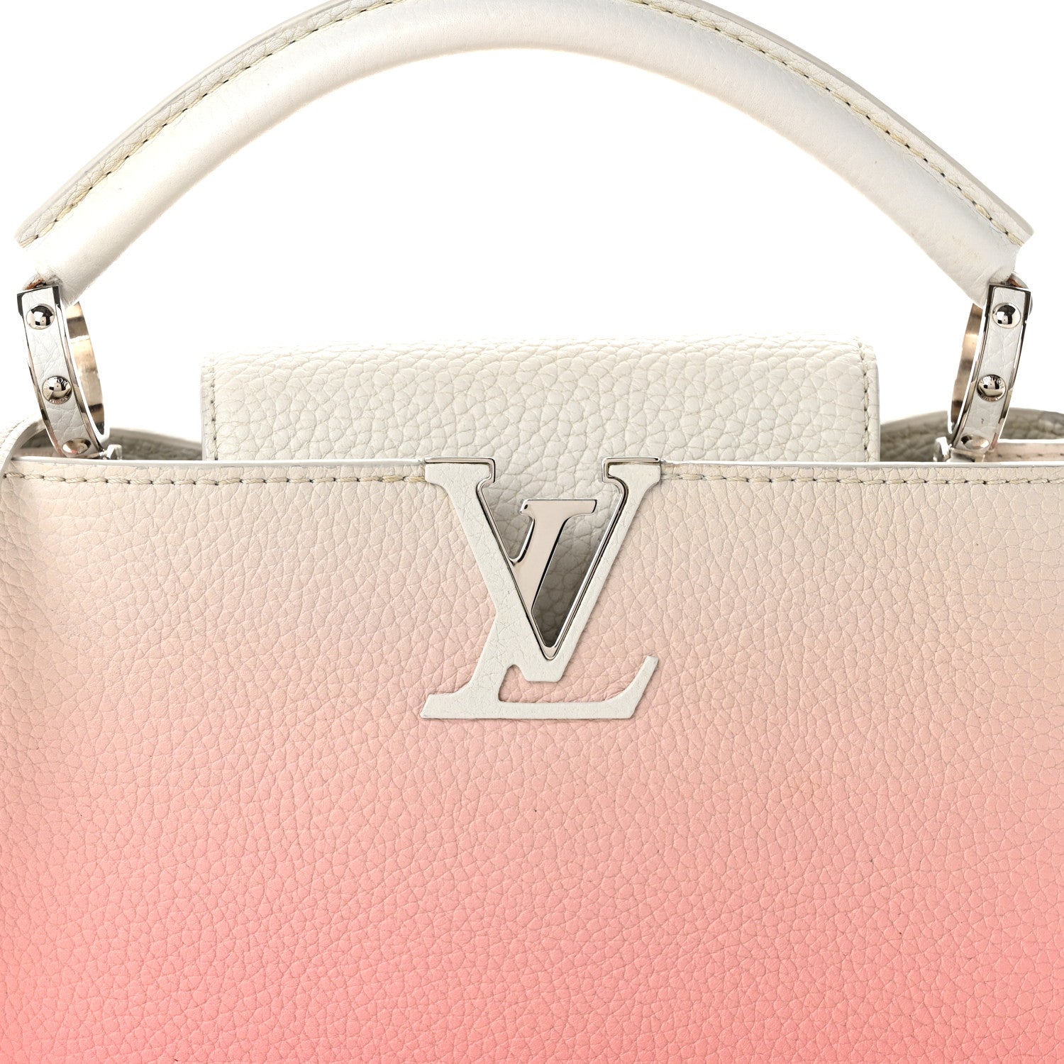 Louis Vuitton Taurillon Gradient Cloudy Capucines BB Corail 7 of 10