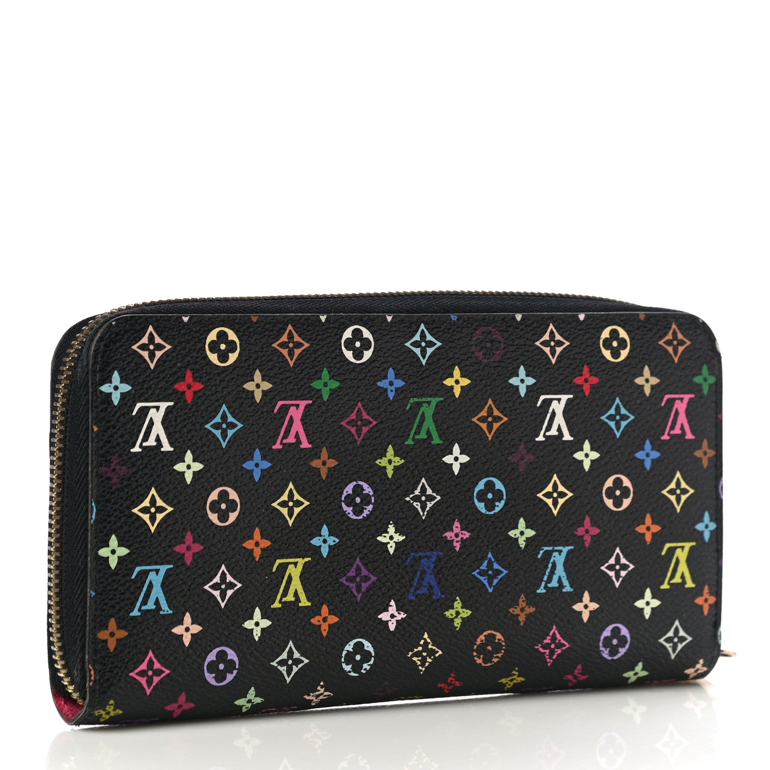 Louis Vuitton Monogram Multicolor Zippy Wallet Black Grenade 3 of 10