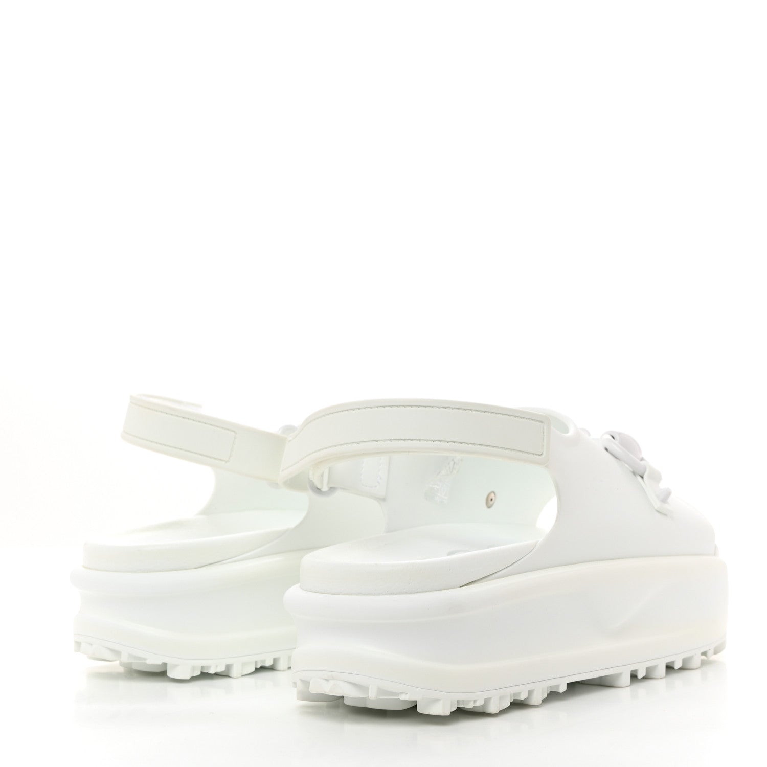 Gucci Soft Rubber Horsebit Touch Womens Strapped Sandals 38 Great White 5 of 9