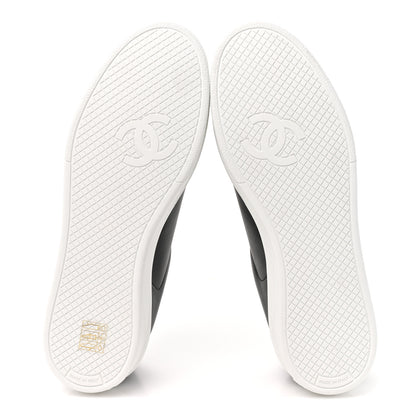 Chanel Calfskin CC Uniform Womens Sneakers 39 Black 7 of 10
