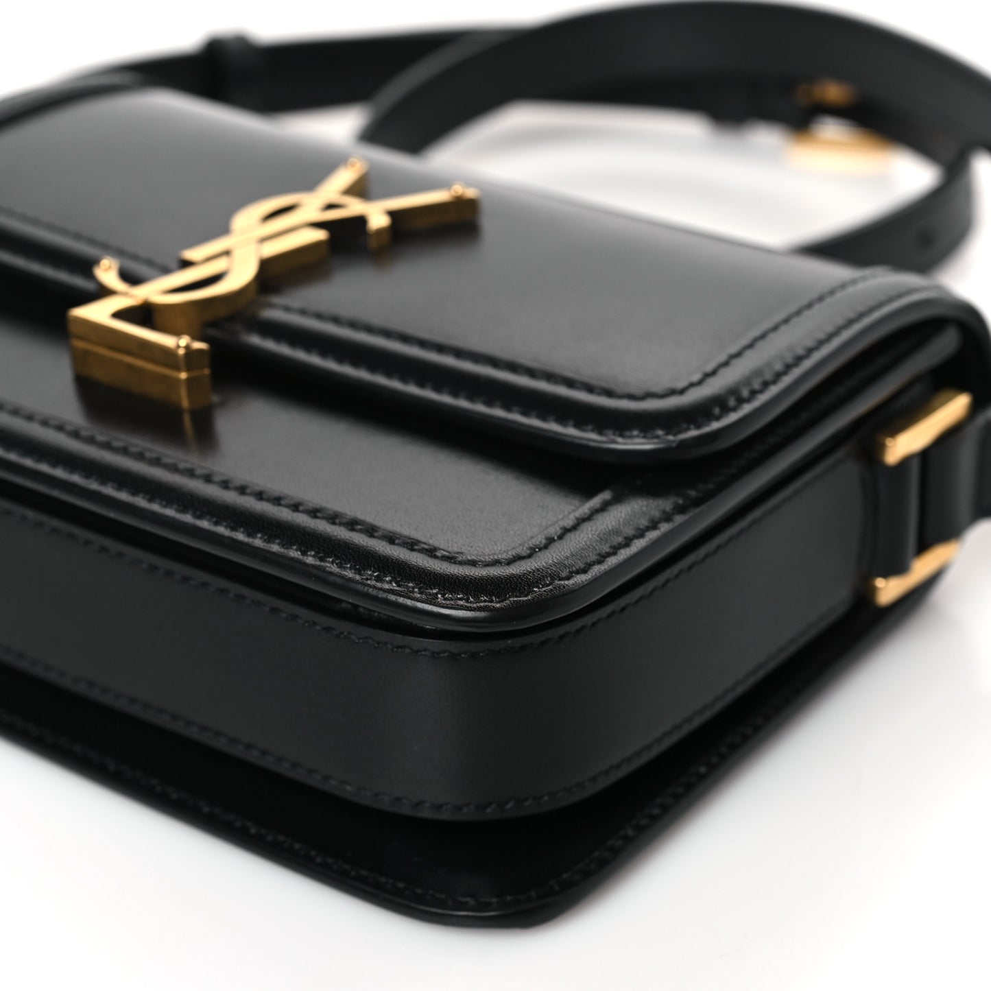 Smooth Calfskin Small Solferino Satchel Black