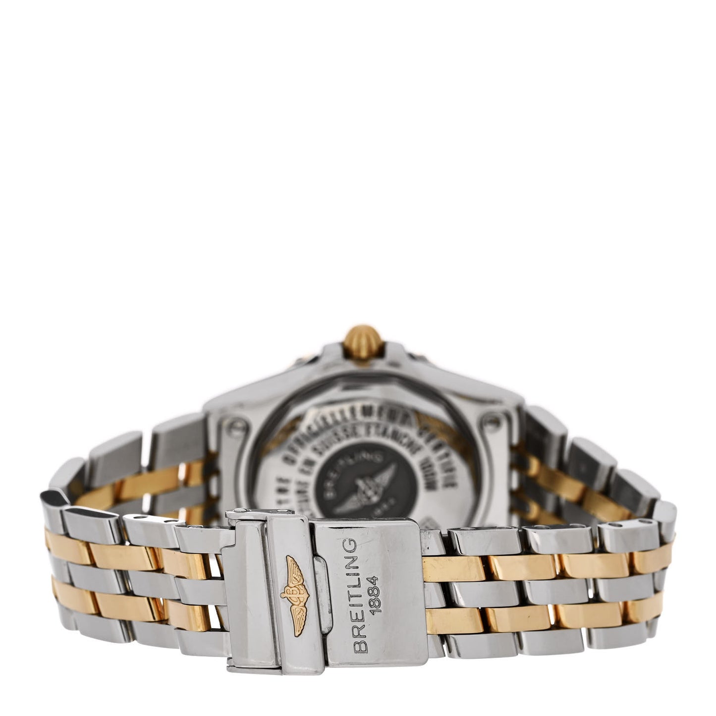 Stainless Steel 18K Yellow Gold 30mm Galactic Quartz Watch Blue C71340