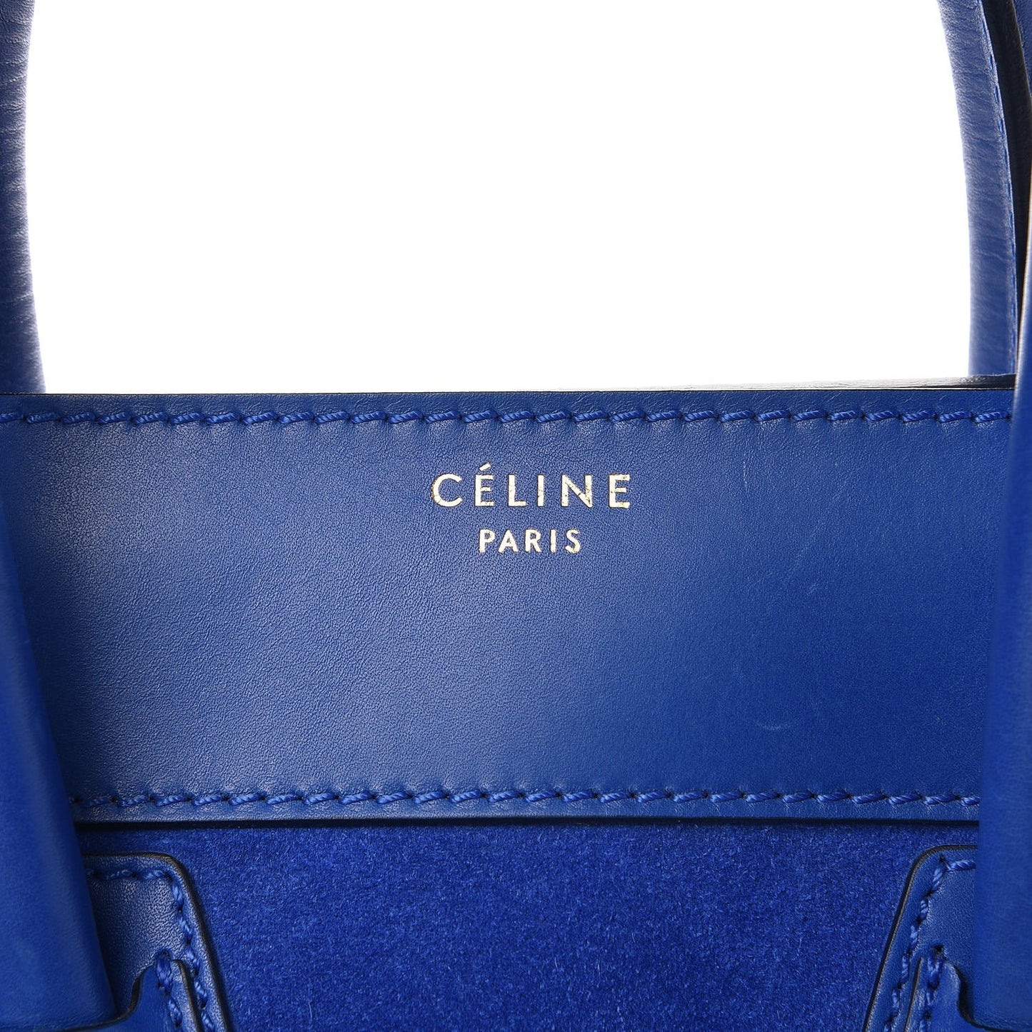 Smooth Calfskin Suede Mini Luggage Royal Blue