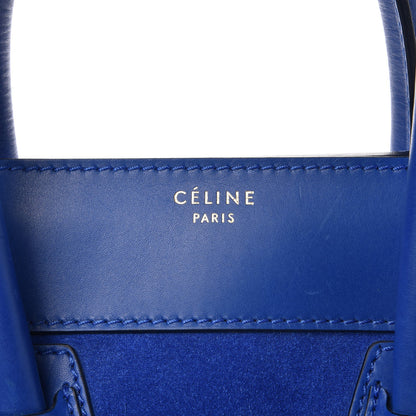 Celine Smooth Calfskin Suede Mini Luggage Royal Blue 7 of 15