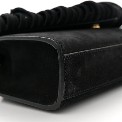 Saint Laurent Suede Fringe Small Monogram Satchel Black 9 of 11