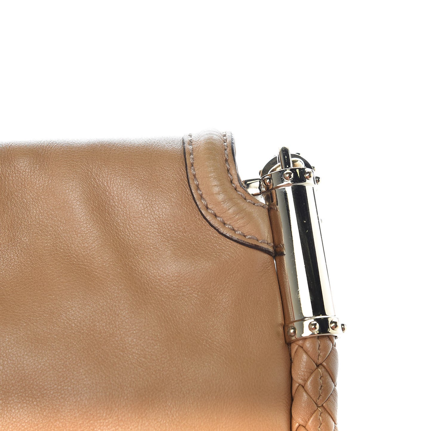 Calfskin Medium Britt Tassel Shoulder Bag Beige