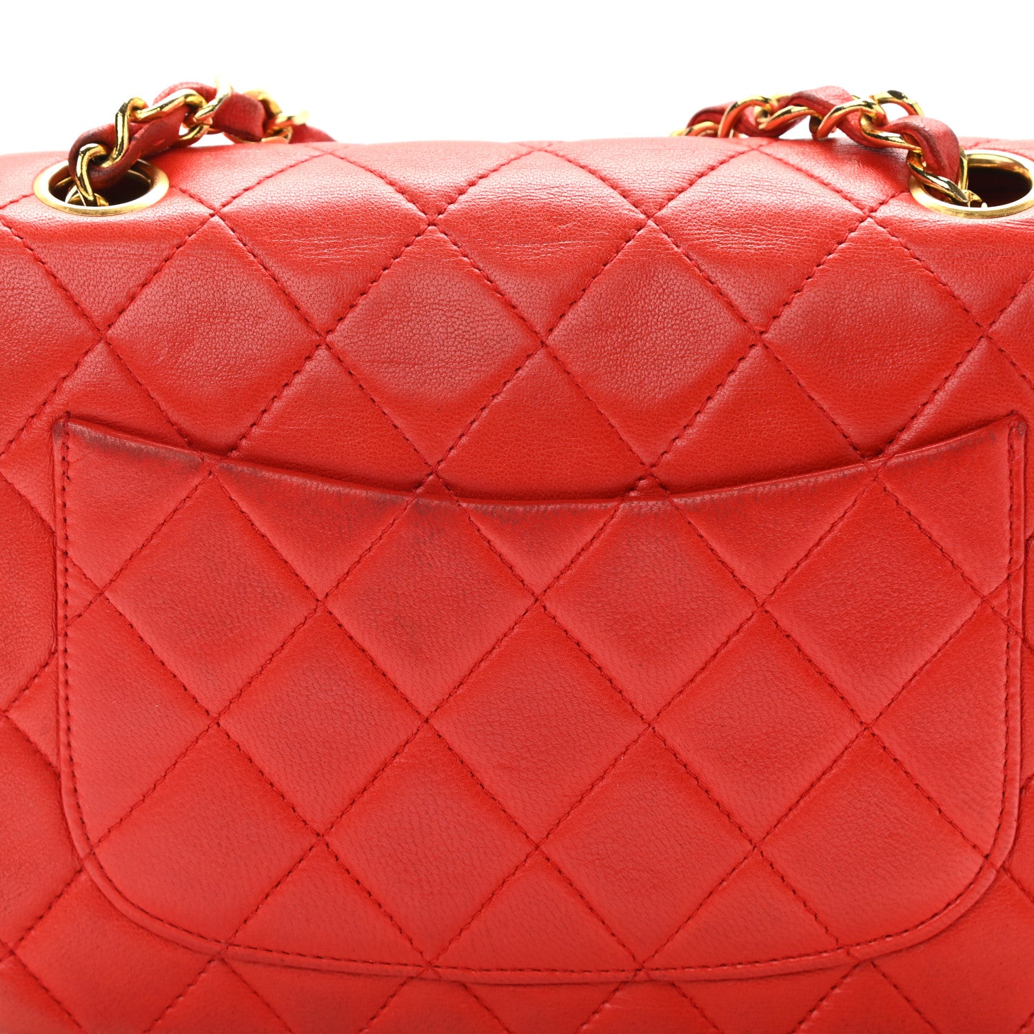 Chanel Lambskin Quilted Mini Square Flap Red 12 of 12