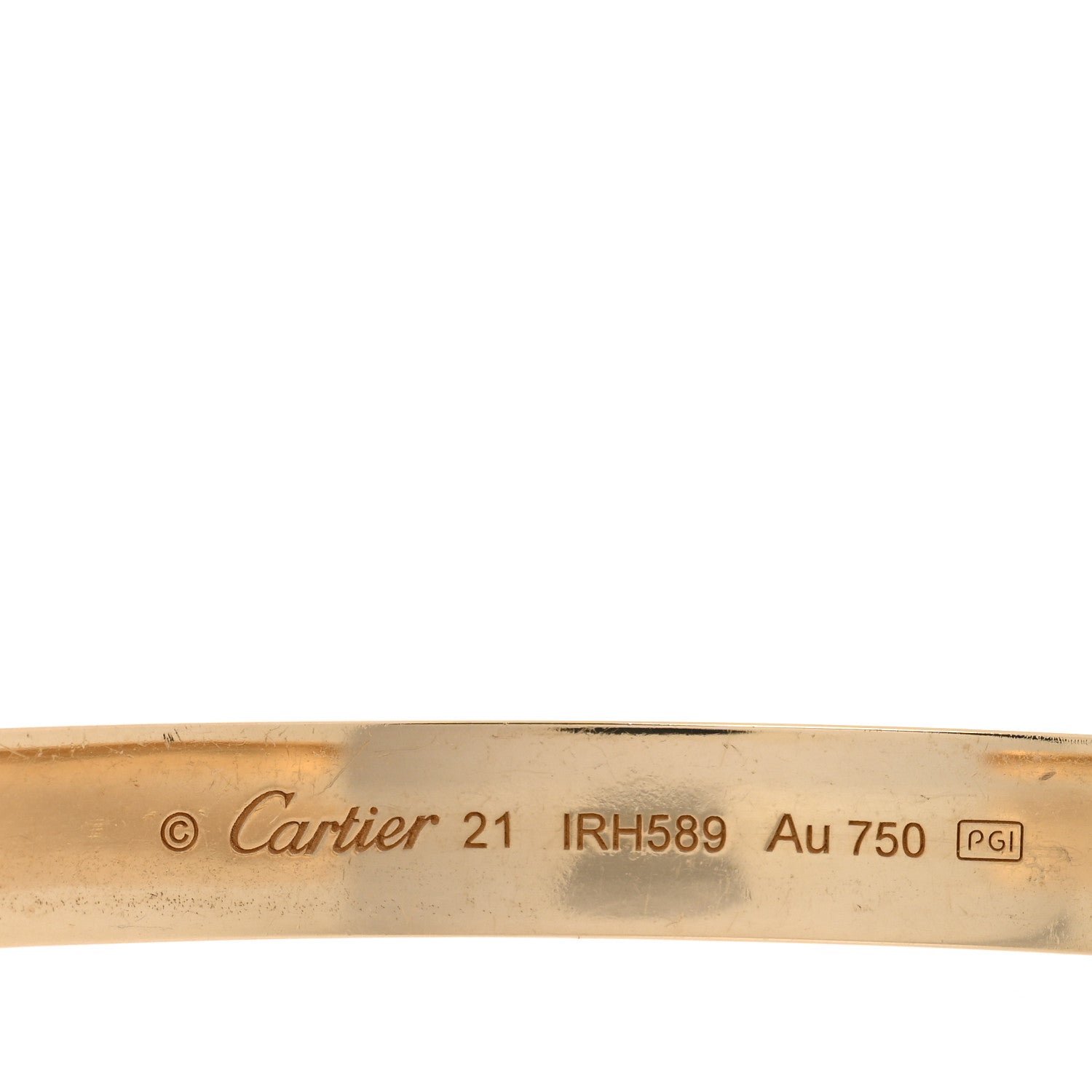 Cartier 18K Yellow Gold LOVE Cuff Bracelet 21 3 of 4