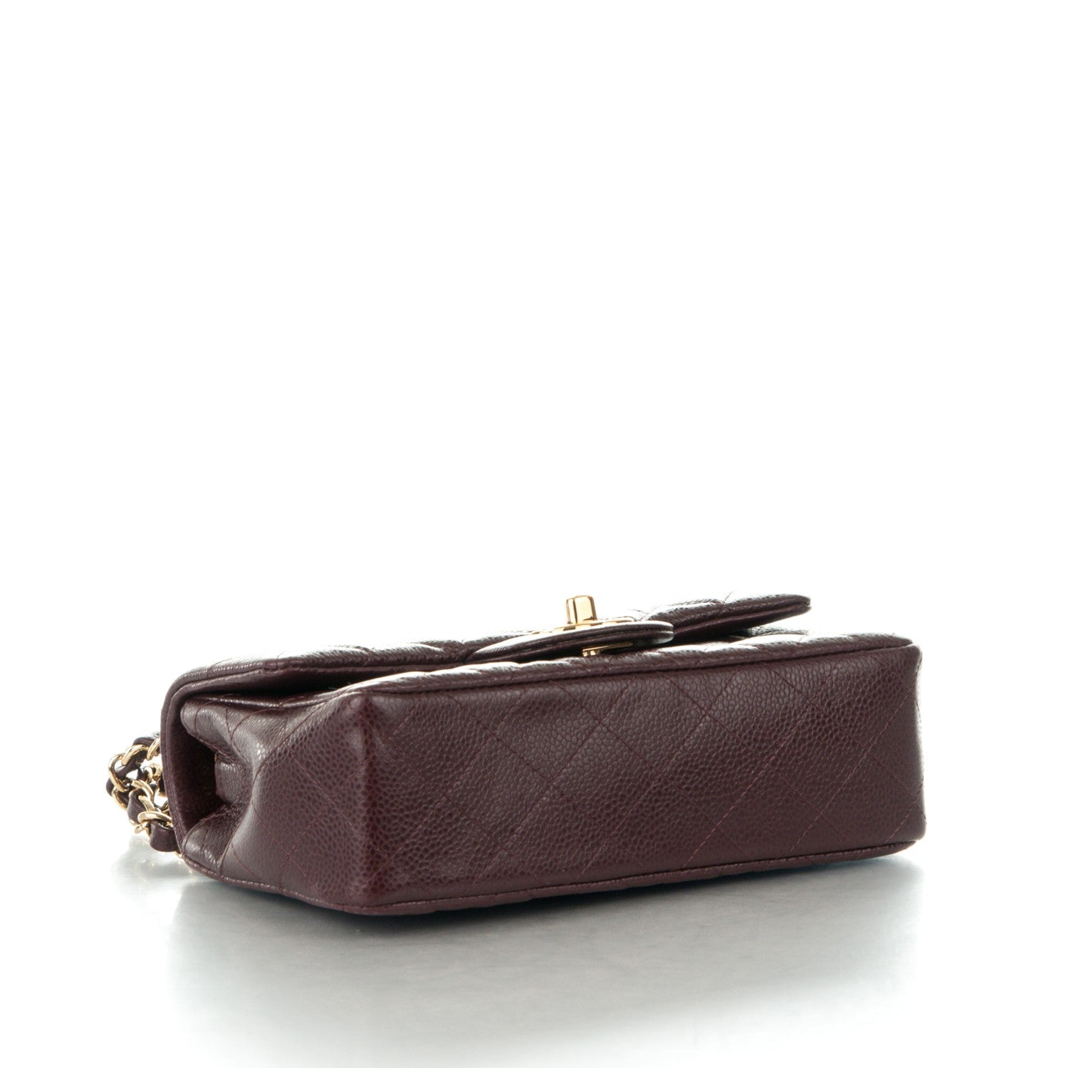 Chanel Caviar Quilted Mini Rectangular Flap Burgundy 4 of 8