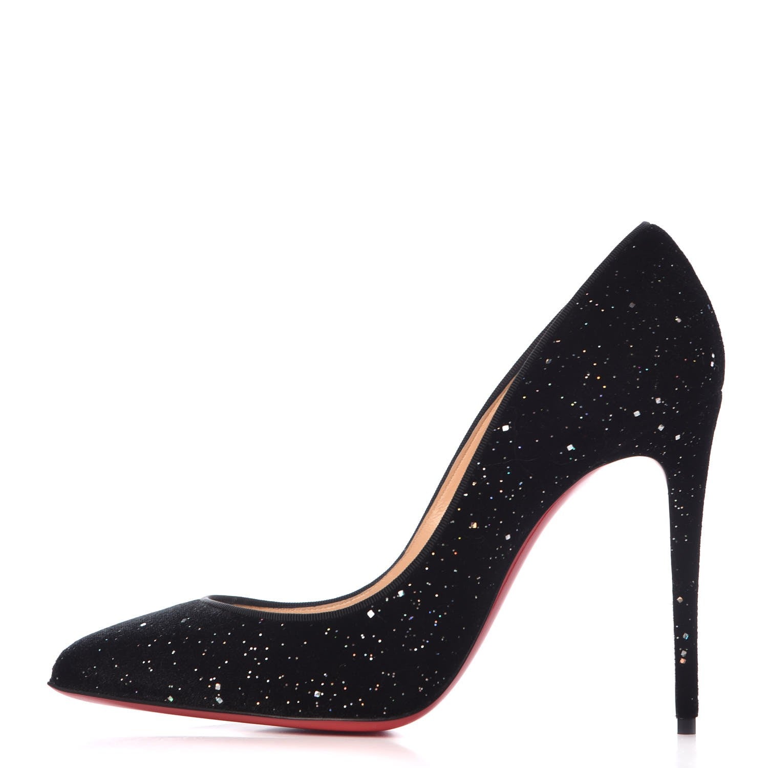 Christian Louboutin Velvet Galactica Pigalle Follies 100 Pumps 37 Black 1 of 8