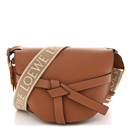 Loewe Calfskin Jacquard Small Gate Dual Bag Tan 1 of 11