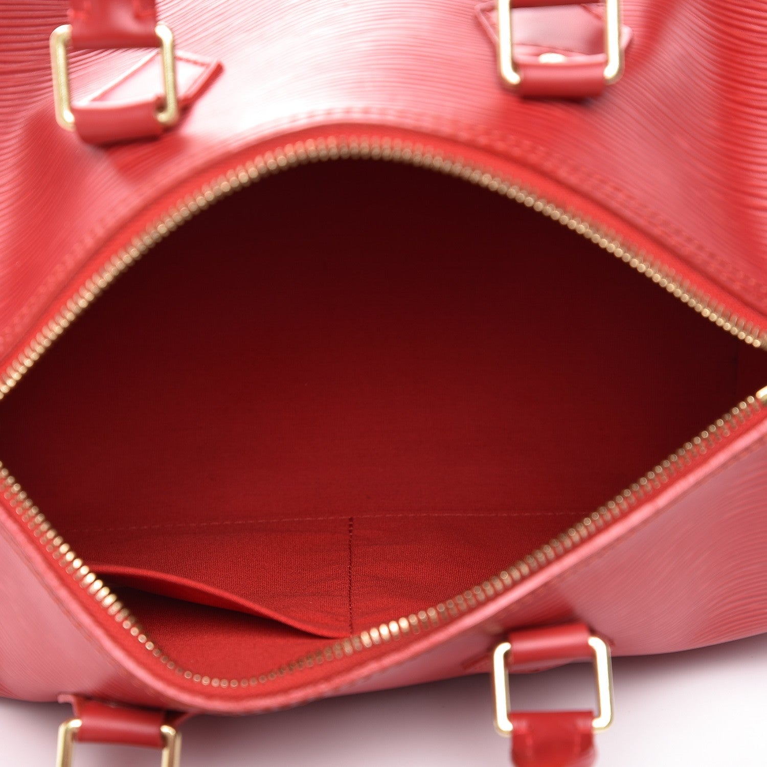 Louis Vuitton Epi Speedy 25 Castillan Red 5 of 9