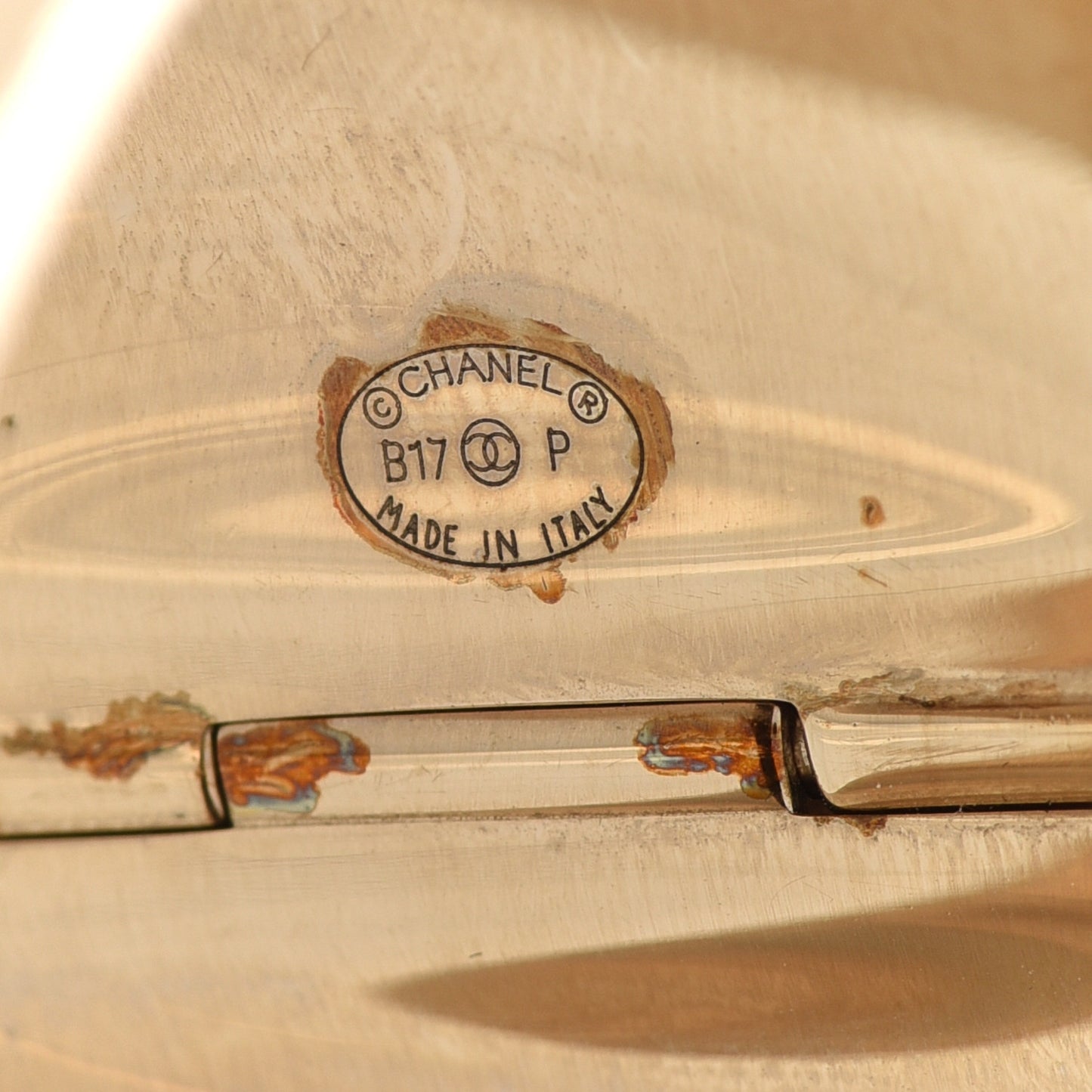 Quilted Metal CC Cuff Gold