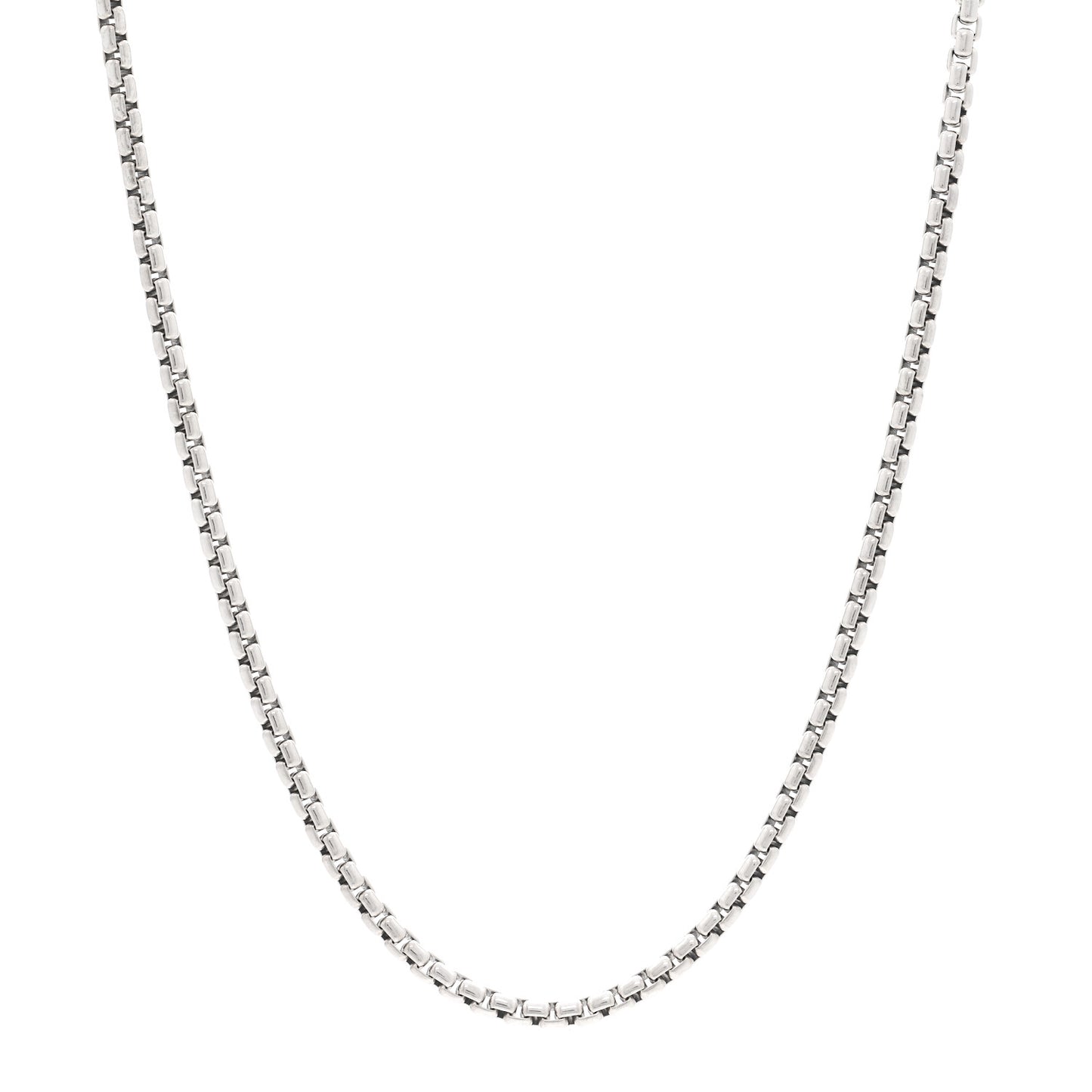 Sterling Silver 14K Yellow Gold 2.7mm Small Box Chain Necklace 16"