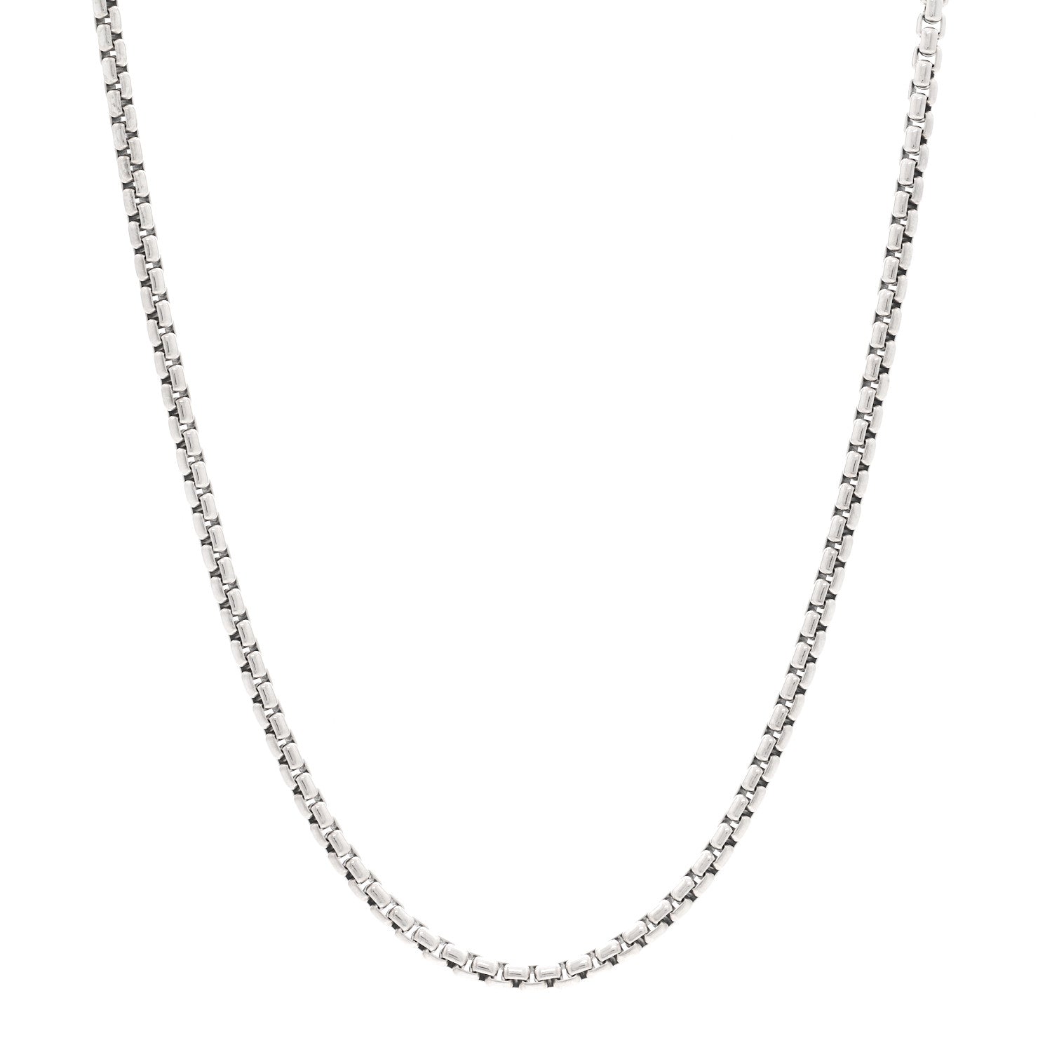 David Yurman Sterling Silver 14K Yellow Gold 2.7mm Small Box Chain Necklace 16" 1 of 5