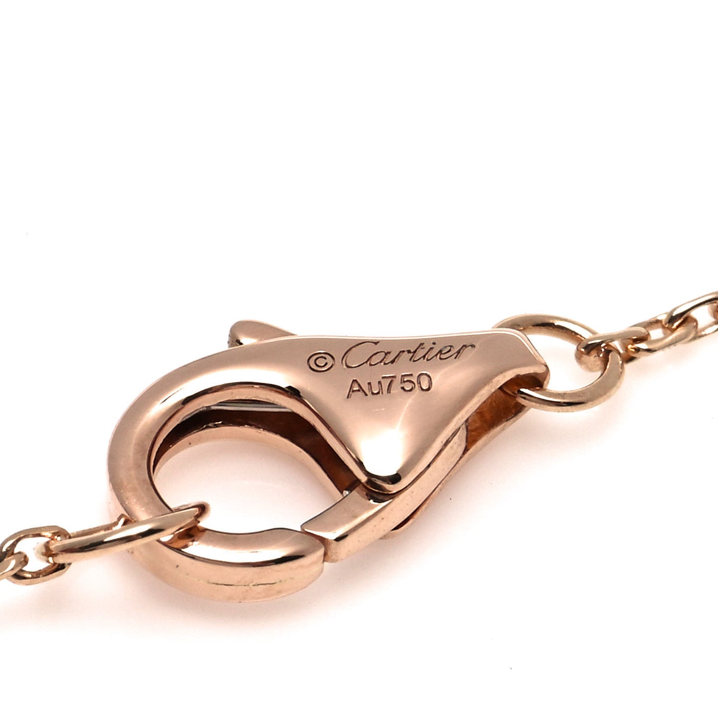 18K Pink Gold Diamond Black Onyx Amulette de Cartier Bracelet