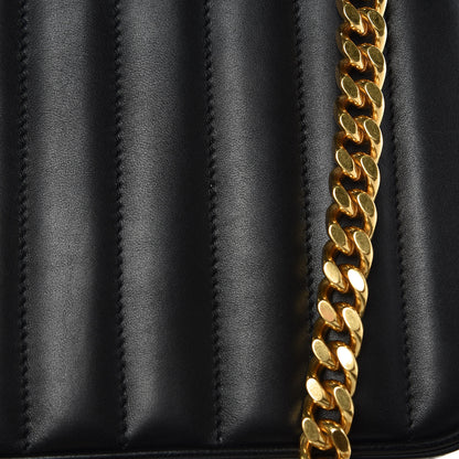 Saint Laurent Lambskin Matelasse Monogram Medium Vicky Chain Bag Black 8 of 11