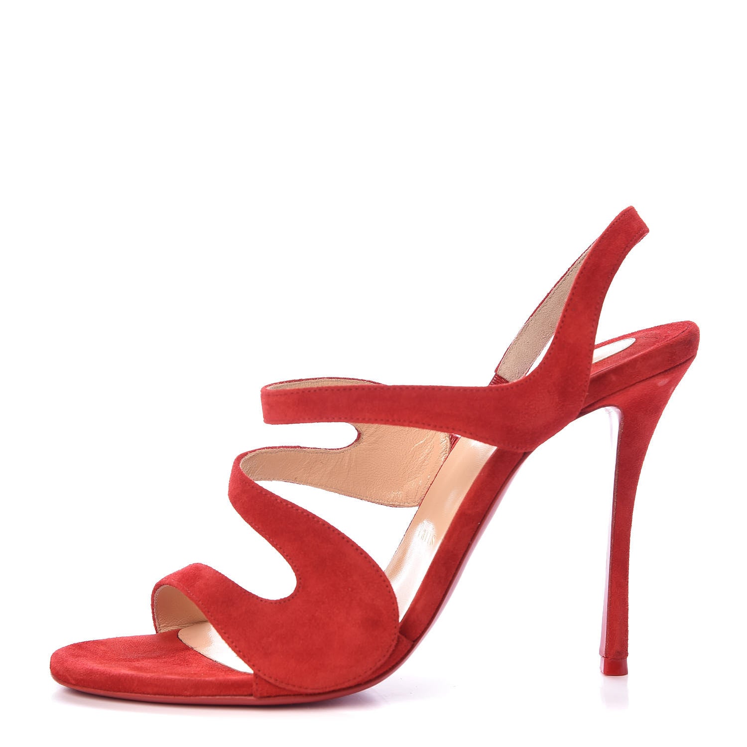 Christian Louboutin Veau Velours Vavazou 100 Strappy Sandals 39.5 Loubi 1 of 9