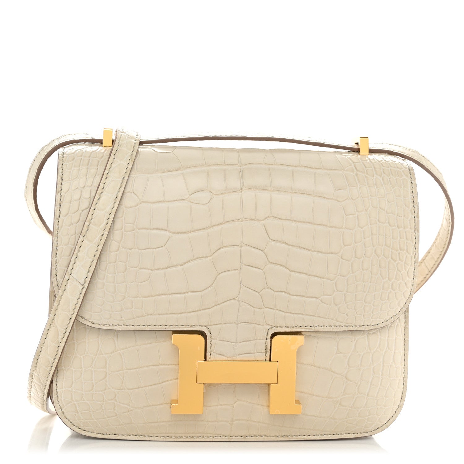 Hermes Matte Alligator Constance 18 Beton 1 of 12