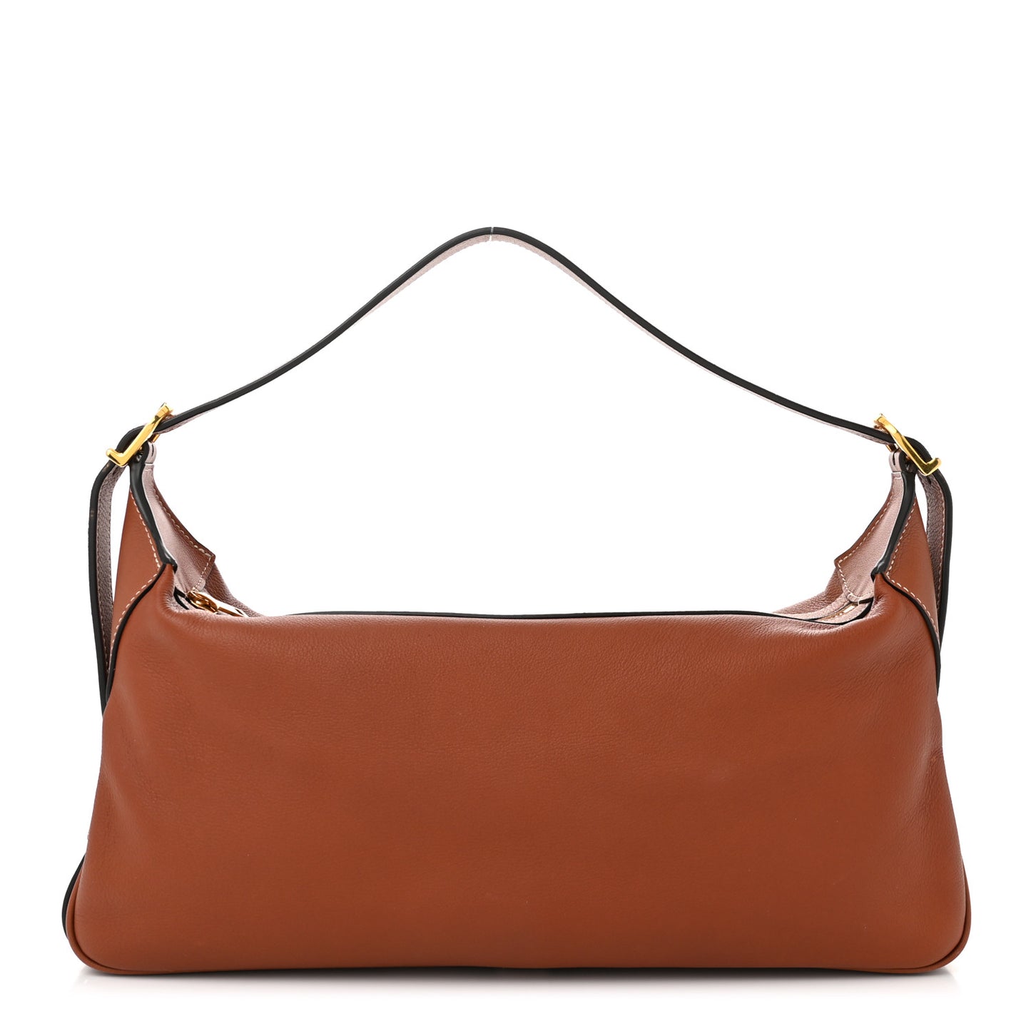 Supple Calfskin Medium Romy Shoulder Bag Tan