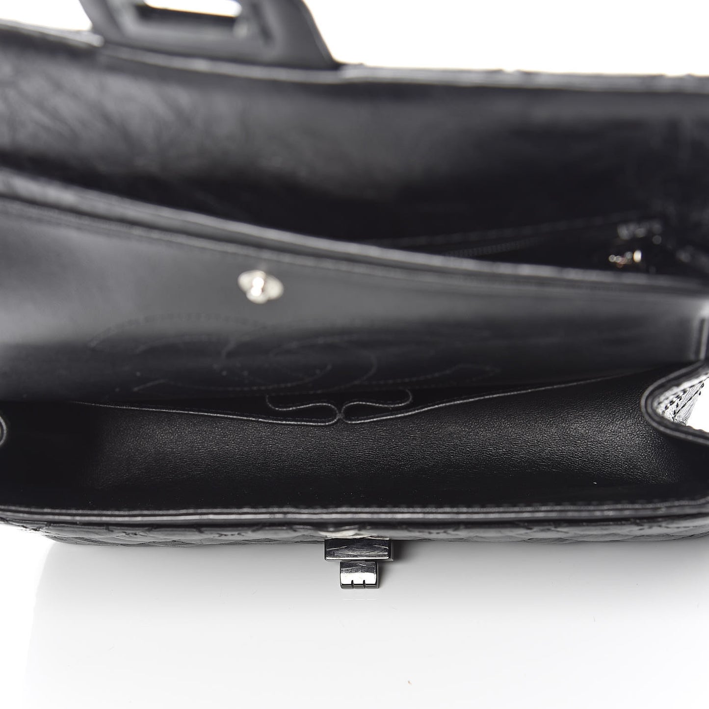Aged Calfskin Quilted 2.55 Reissue 225 Flap So Black