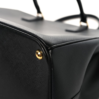 Prada affiano Lux Extra Large Galleria Double Zip Tote Black 13 of 14