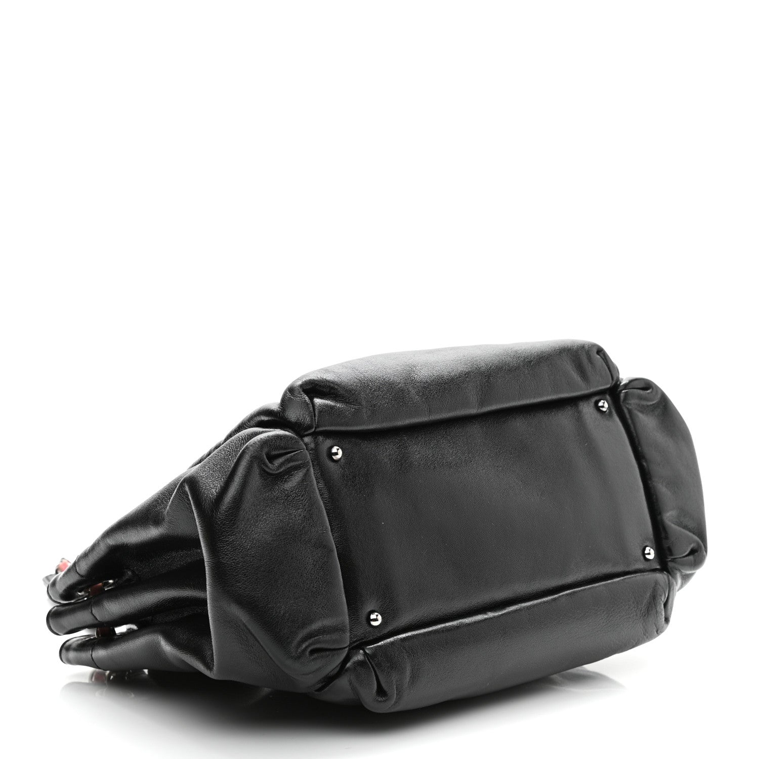 Chanel Lambskin Lax Accordion Hobo Black Pink 4 of 15