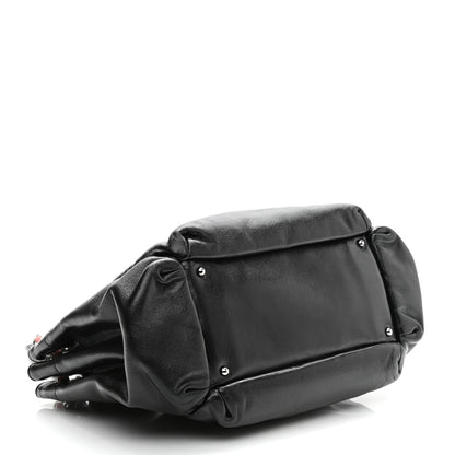 Chanel Lambskin Lax Accordion Hobo Black Pink 4 of 15