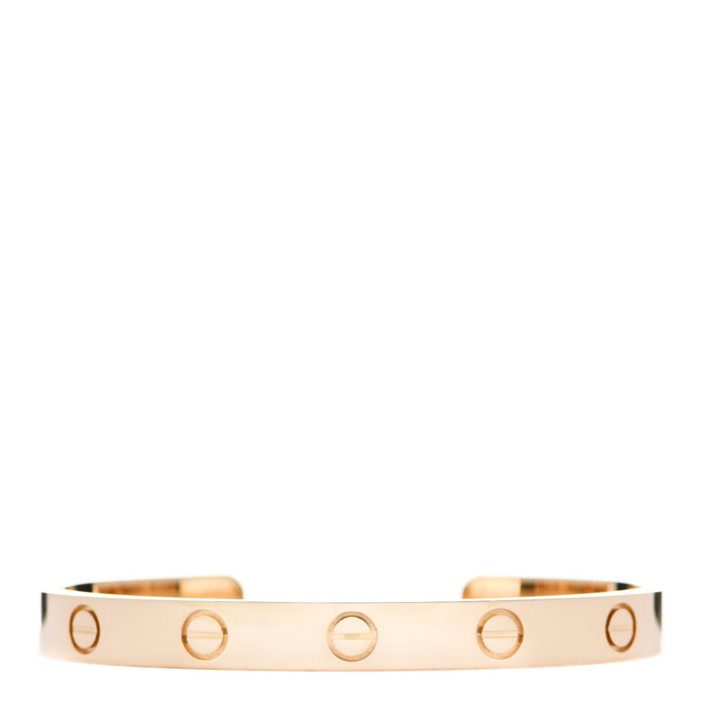 18K Yellow Gold LOVE Cuff Bracelet 16