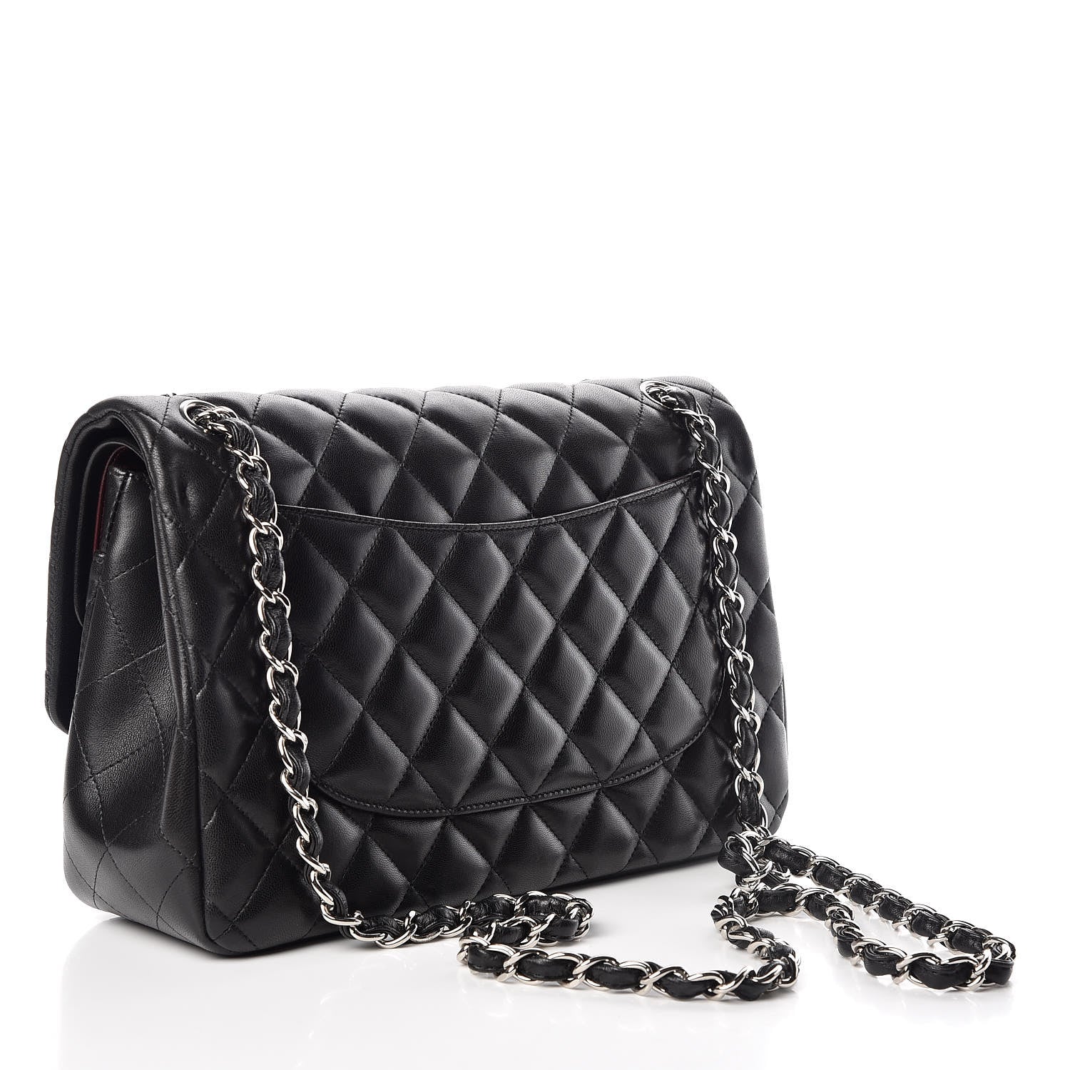 Chanel Lambskin Quilted Jumbo Double Flap Black 3 of 12