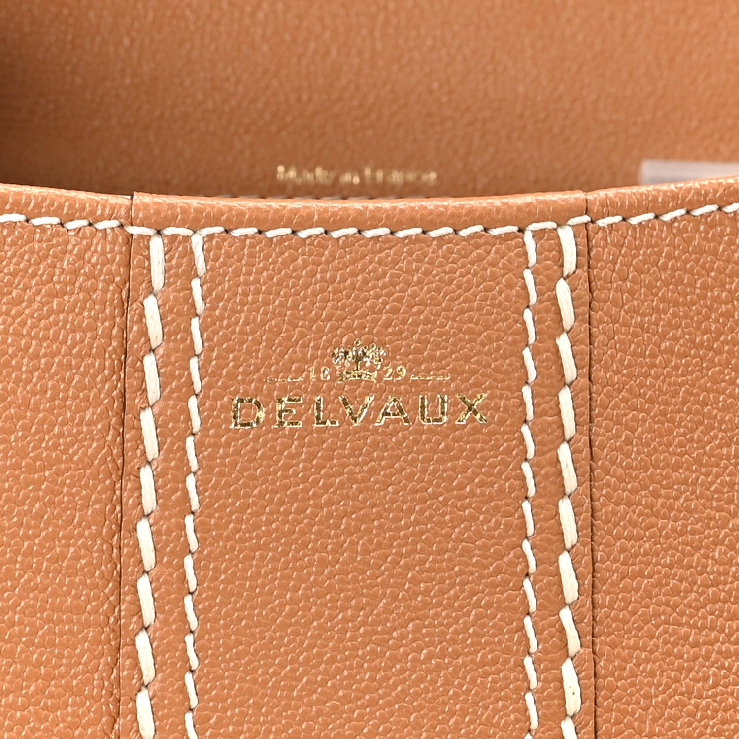 Delvaux Grained Rodeo Calfskin Surpique PM Brillant Satchel Vegetal Ivory 7 of 11