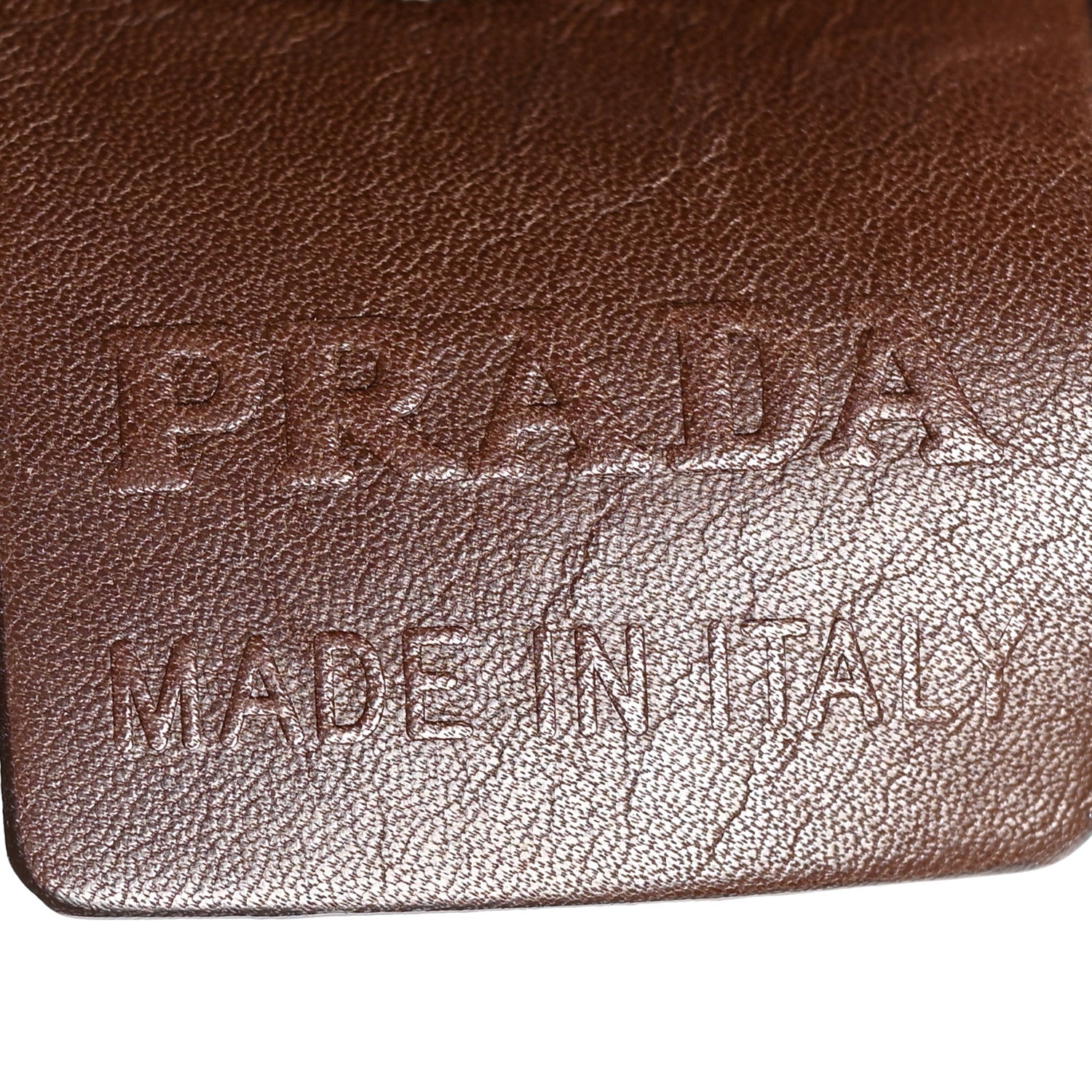 Prada Cervo Belted Hobo Brown 7 of 14
