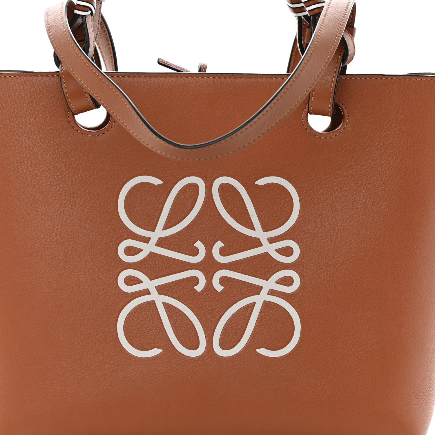Loewe Smooth Calfskin Small Anagram Tote Tan Ecru 8 of 16
