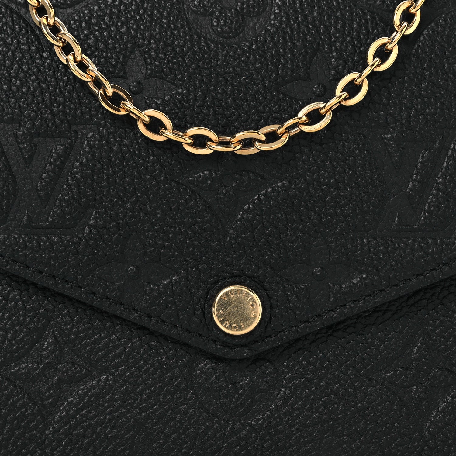 Louis Vuitton Empreinte Pochette Felicie Chain Wallet Black 8 of 10