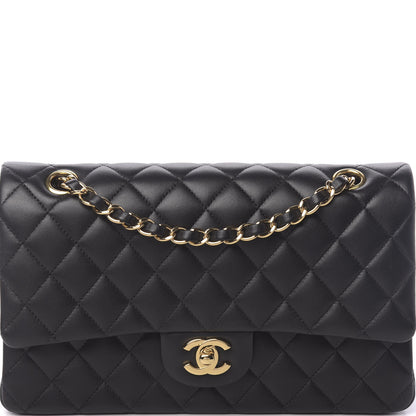 Chanel Lambskin Quilted Medium Double Flap Black 8 of 11