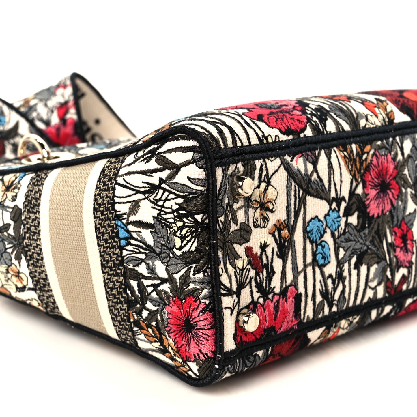 Canvas Embroidered Mille Fleurs Medium Lady D-Lite Multicolor