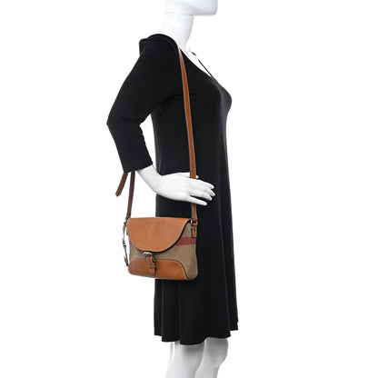 Burberry Canvas House Check Small Henham Crossbody Tan 2 of 13